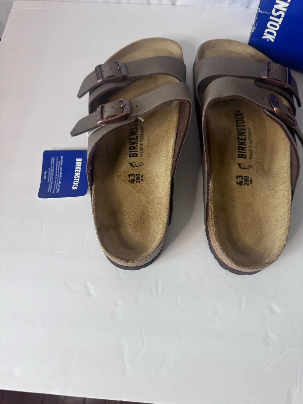 Birkenstock Arizona Olive Green Two-Strap Sandals Mens 10